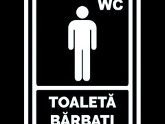 Indicator negru pentru toaleta barbati